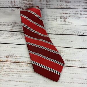 Robert Talbott Carmel Tie Best Of Class Men's Hand Sewn Red Silk Stripe necktie